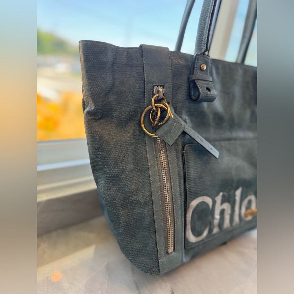Chloe Blue Tote Bag - Picture 3 of 16